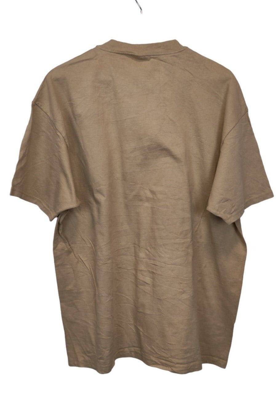 Vintage, Ανδρική Μπλούζα - T- Shirt HANES στο χρώμα της Άμμου (XL)