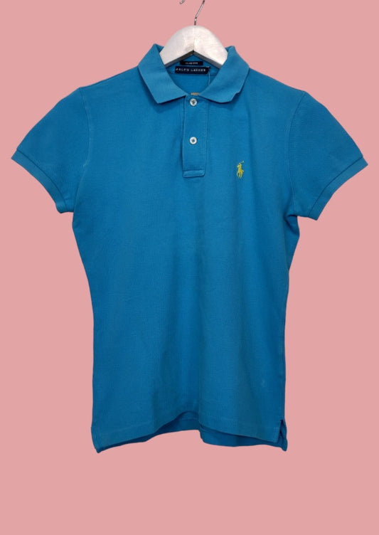 Γυναικεία Μπλούζα - T-Shirt RALPH LAUREN τύπου Polo σε Γαλάζιο Χρώμα (Small)