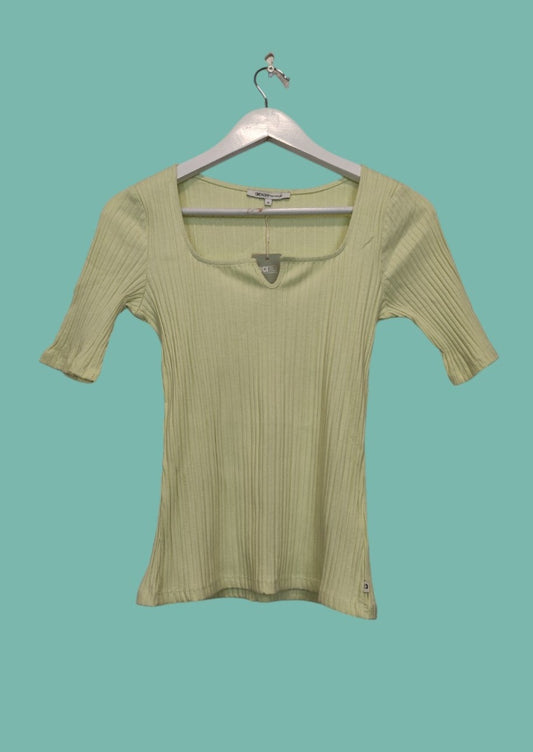 Outlet, Γυναικεία Μπλούζα T-Shirt TOM TAILOR σε Παλ Λαχανί Χρώμα (Small)