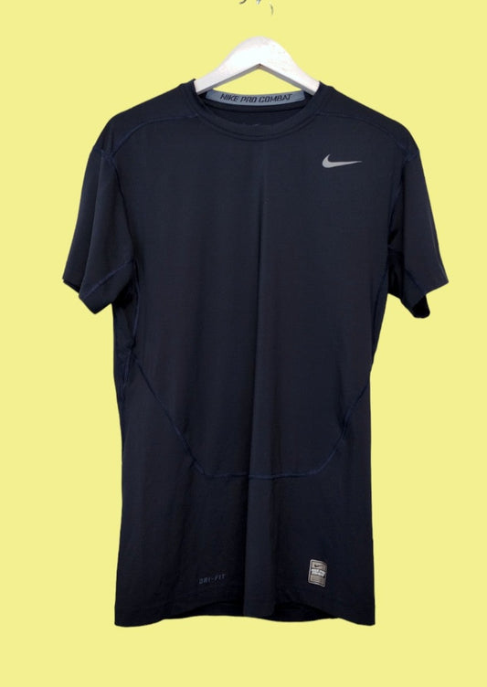 Κοντομάνικη Ανδρική Μπλούζα - T-Shirt NIKE PRO COMBAT σε Μπλε χρώμα (L/XL- Εφαρμοστή Γραμμή))