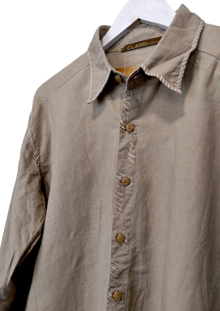 Ανδρικό Πουκάμισο ROBERTO CAVALLI σε Χρώμα της Άμμου (Medium)