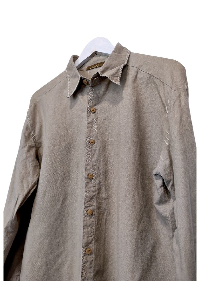 Ανδρικό Πουκάμισο ROBERTO CAVALLI σε Χρώμα της Άμμου (Medium)