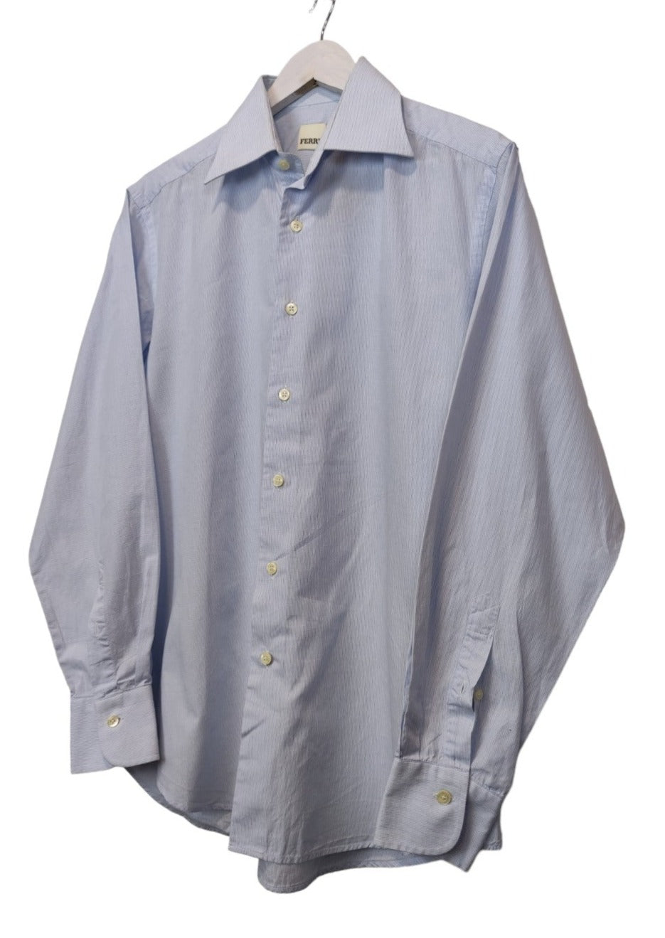 Πτι Καρό Ανδρικό Πουκάμισο FERRE σε Γαλάζιο χρώμα (Medium)