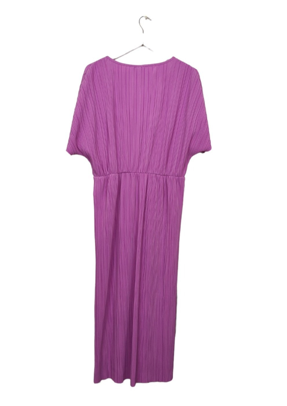 Outlet, Πλισέ Κοντομάνικο Φόρεμα VILA σε Ροζ χρώμα (Large)