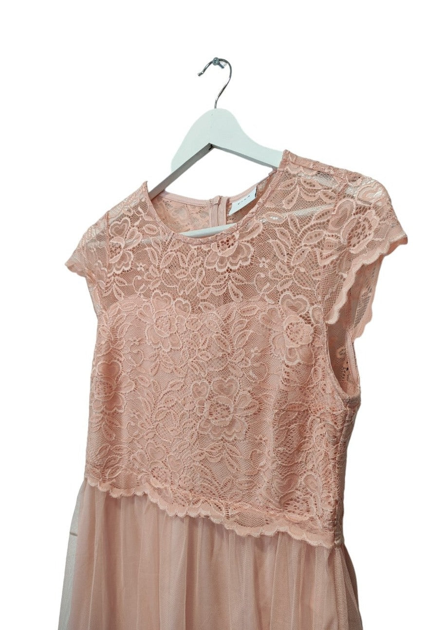 Outlet, Μίνι Φόρεμα VILA σε Dirty Pink (M-No40)