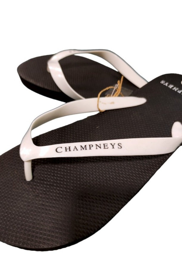 Stock, Ανδρικές Σαγιονάρες CHAMPNEYS σε Μαύρο χρώμα με λευκό Πλαστικό (Large)