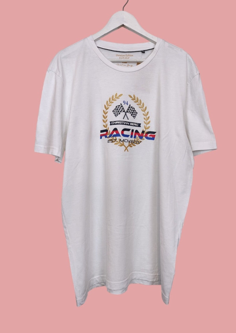 Αθλητική Ανδρική Μπλούζα - T-Shirt CHRISTIAN BERG σε Λευκό χρώμα (L/XL)