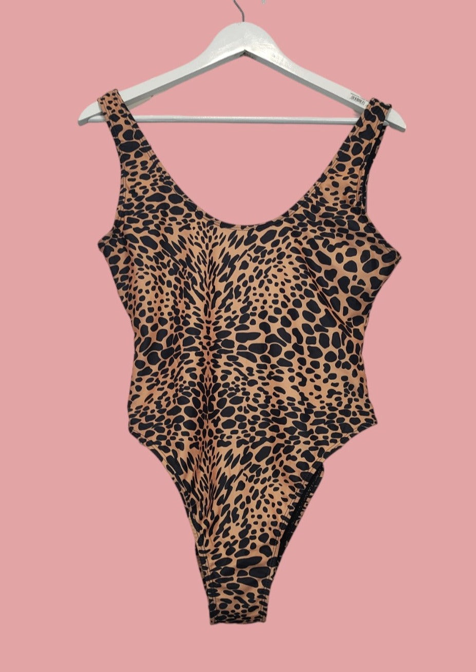 Animal Print, Ολόσωμο Γυναικείο Μαγιό BOOHOO σε Dirty Πορτοκαλί χρώμα (M/L)