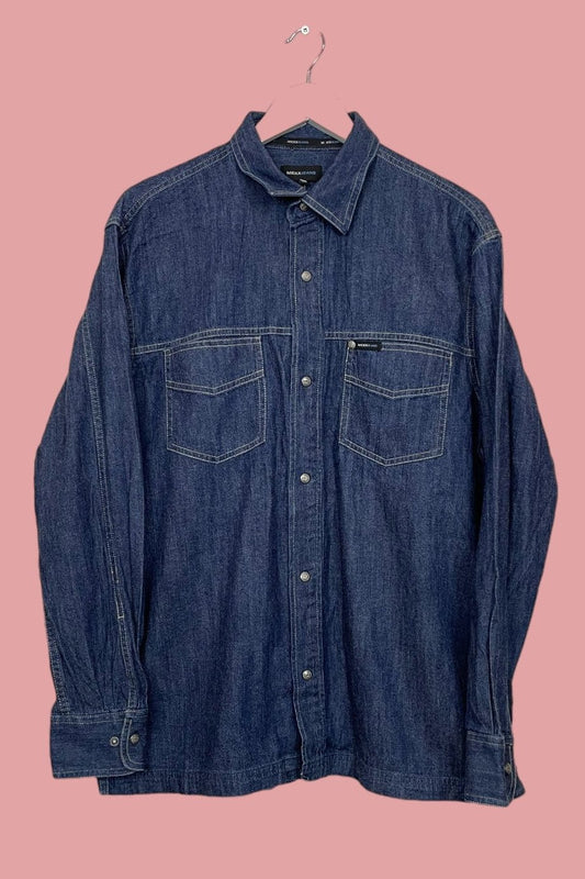 Ανδρικό Τζιν Πουκάμισο MEXX σε Κλασικό Denim (Medium)