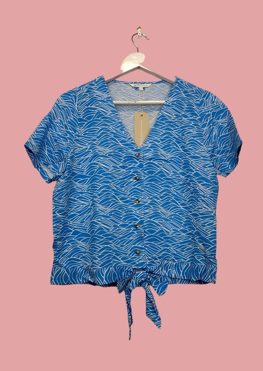 Outlet, Εμπριμέ Γυναικεία Μπλούζα TOM TAILOR σε Σιέλ χρώμα (Medium)
