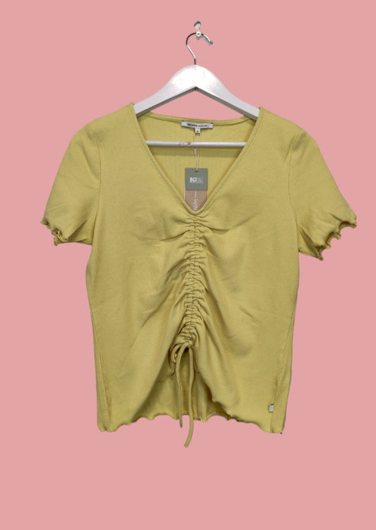 Outlet, ελαστική Γυναικεία Μπλούζα TOM TAILOR σε Πρασινοκίτρινη Χρώμα (Large)