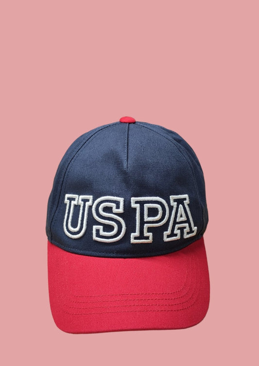 100% Βαμβακερό Καπέλο Τζόκεϊ U.S. POLO ASSN. σε Μαύρο - Κόκκινο Χρώμα