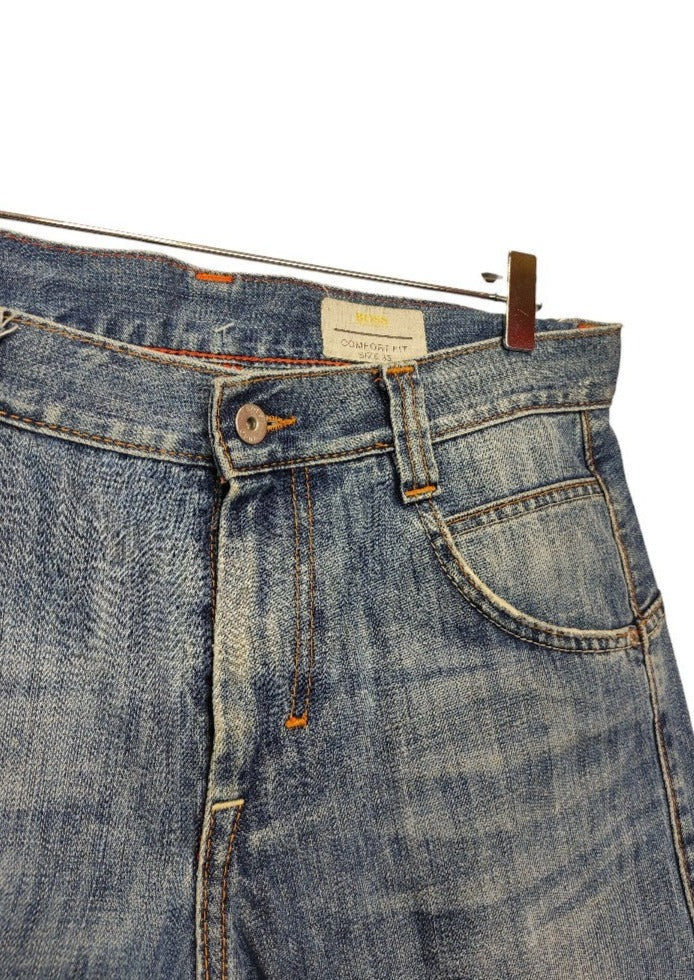 Ανδρική Τζιν Βερμούδα BOSS σε κλασικό Denim χρώμα (Medium)