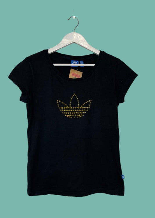 Γυναικεία Μπλούζα - T-Shirt ADIDAS σε Μαύρο Χρώμα (Small)