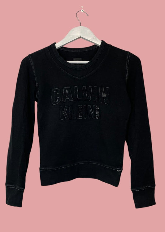 Μακρυμάνικη Γυναικεία Μπλούζα CALVIN KLEIN σε Μαύρο χρώμα (Small)