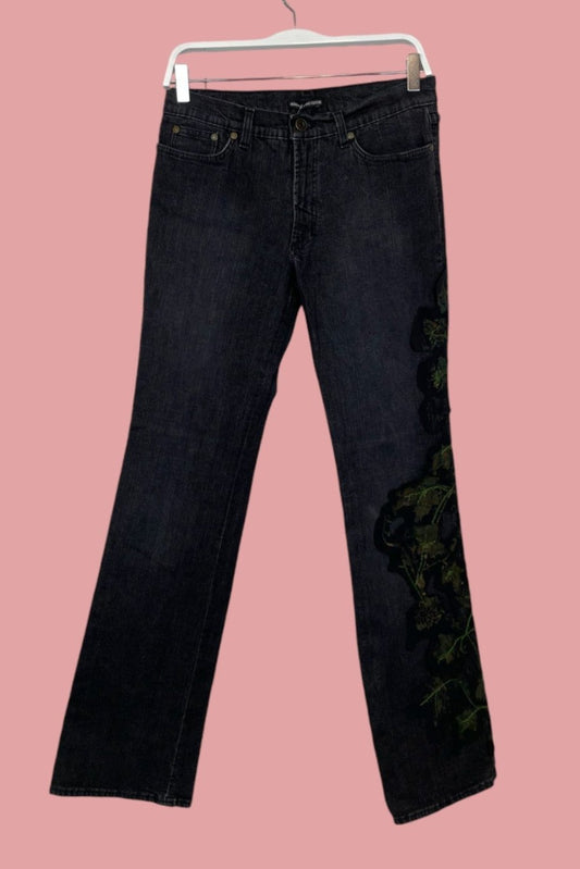 Γυναικείο Tζιν Παντελόνι VERSACE σε Σκούρο Γκρι Χρώμα (Νο32-Medium)