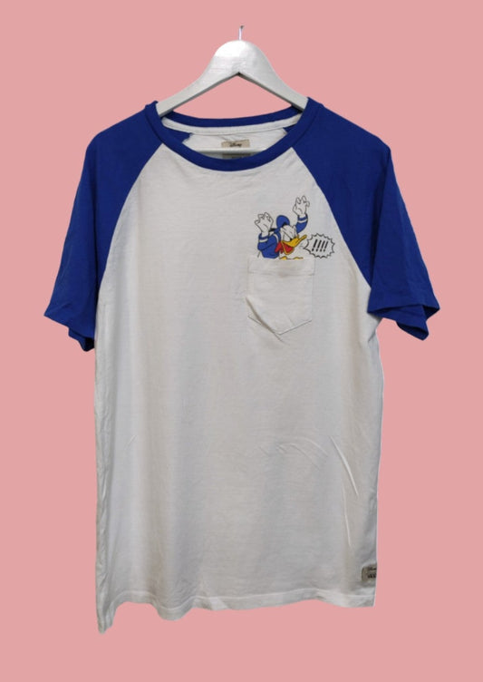 Ανδρική Μπλούζα - T-Shirt Dolald - DISNEY σε Λευκό - Μπλε χρώμα (Medium)