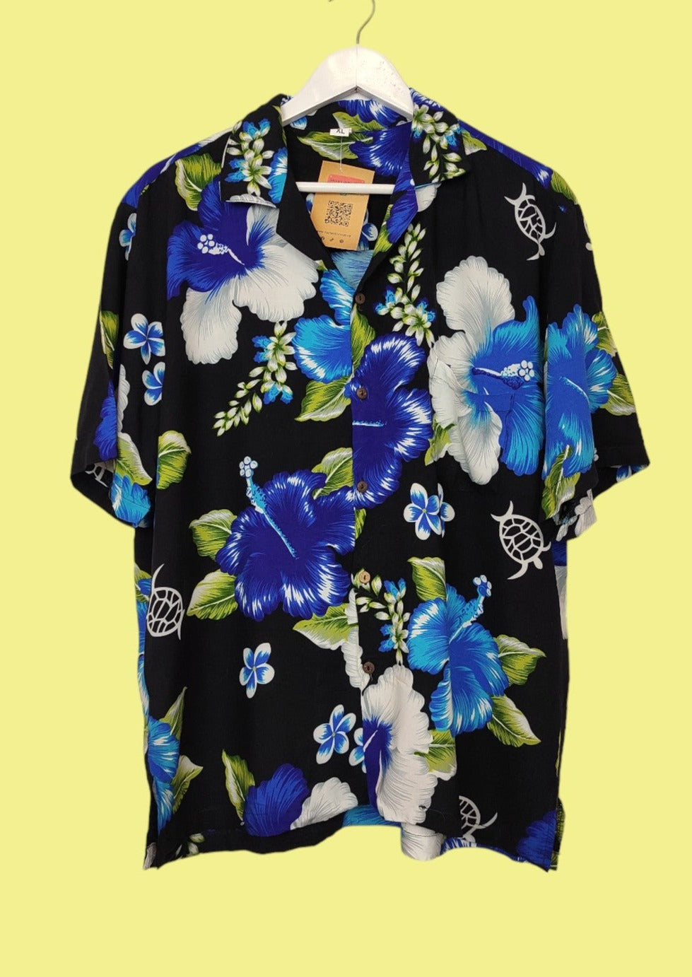 Hawaiian Ανδρικό Πουκάμισο STEVEN WEAR σε Μαύρο χρώμα (Large)