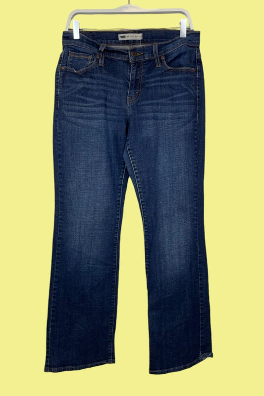 Γυναικείο, Ελαστικό Tζιν Παντελόνι LEVI'S Curvy Boot Cut σε Μπλε Denim (Medium)