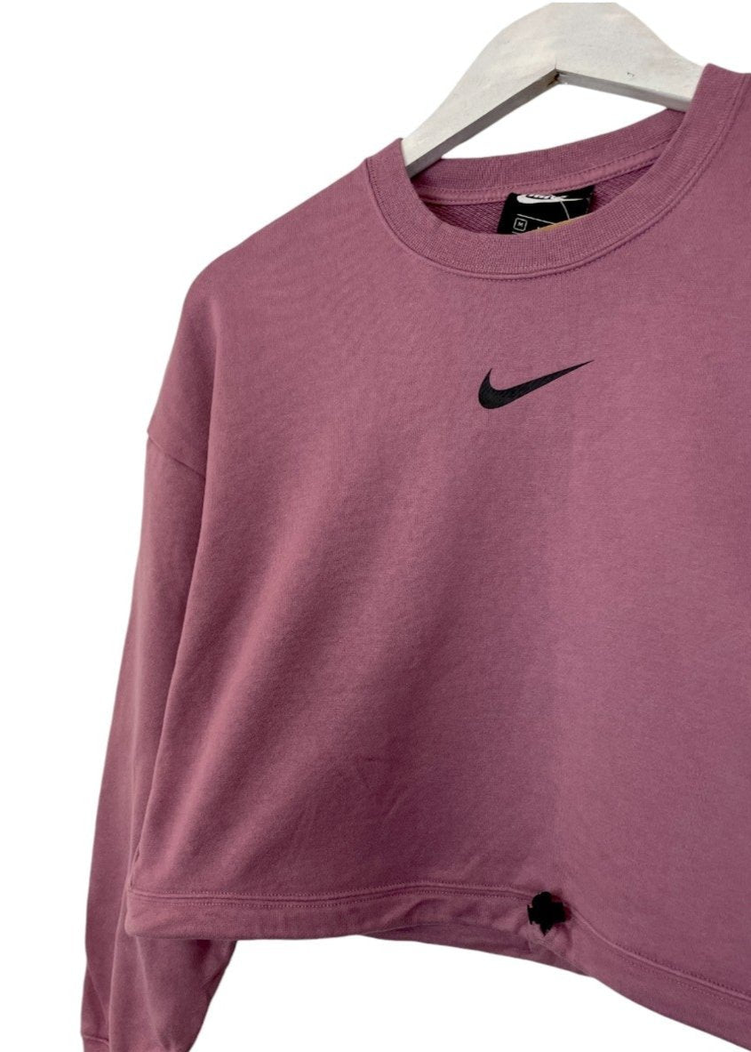 Crop, Γυναικεία Φούτερ Μπλούζα NIKE σε Ροζ χρώμα (Medium)