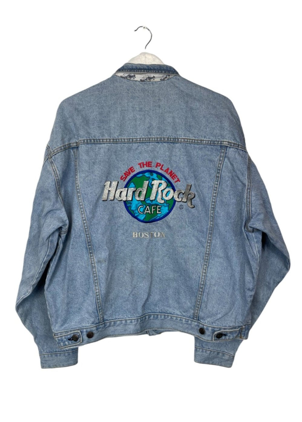 Vintage, Ανδρικό Τζιν Τζάκετ HARD ROCK σε Ανοιχτό Denim (XL)