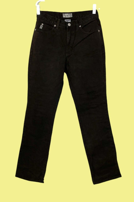 Carrot Fit, Vintage Γυναικείο Tζιν Παντελόνι GUESS σε Σκούρο Καφέ Χρώμα (XS-No27)