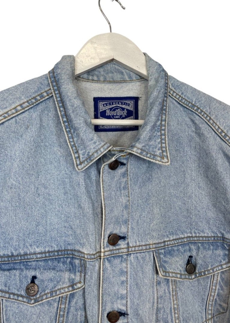 Vintage, Ανδρικό Τζιν Τζάκετ HARD ROCK σε Ανοιχτό Denim (XL)