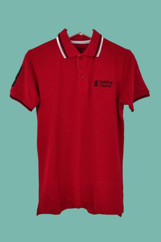 Stock Ανδρικό POLO Τ-shirt GUIDING CAIRNS σε Κόκκινο χρώμα