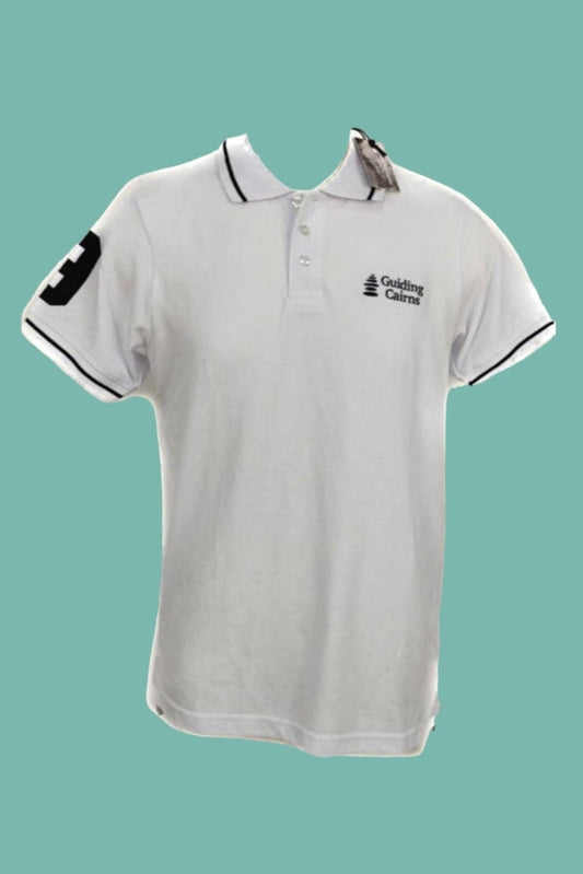 Stock Ανδρικό POLO Τ-shirt GUIDING CAIRNS σε Λευκό χρώμα