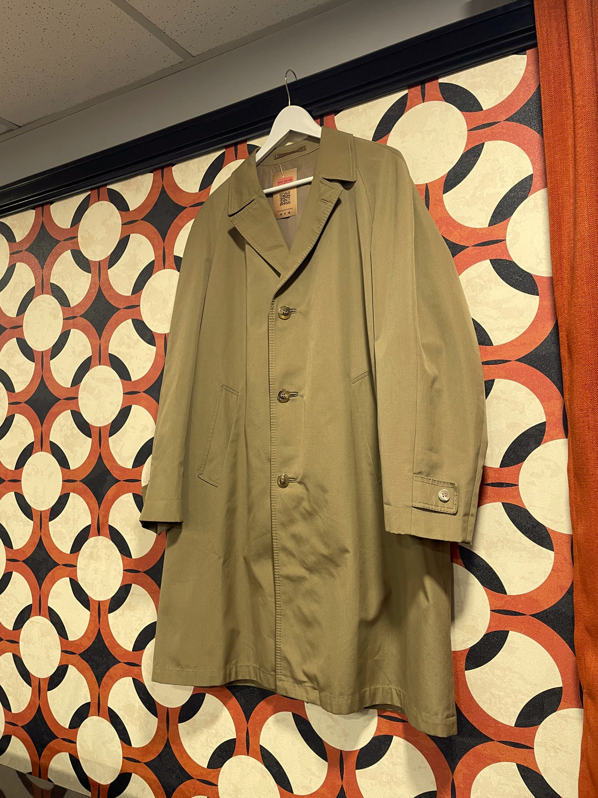 Premium, Vintage Ανδρική Καμπαρντίνα BURBERRY Art. 8402 σε Μπεζ - Λαδί Χρώμα (Large)