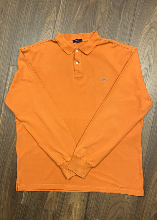 Ανδρική, Μακρυμάνικη Μπλούζα GANT Colar Polo σε Dirty Πορτοκαλί χρώμα (3XL)