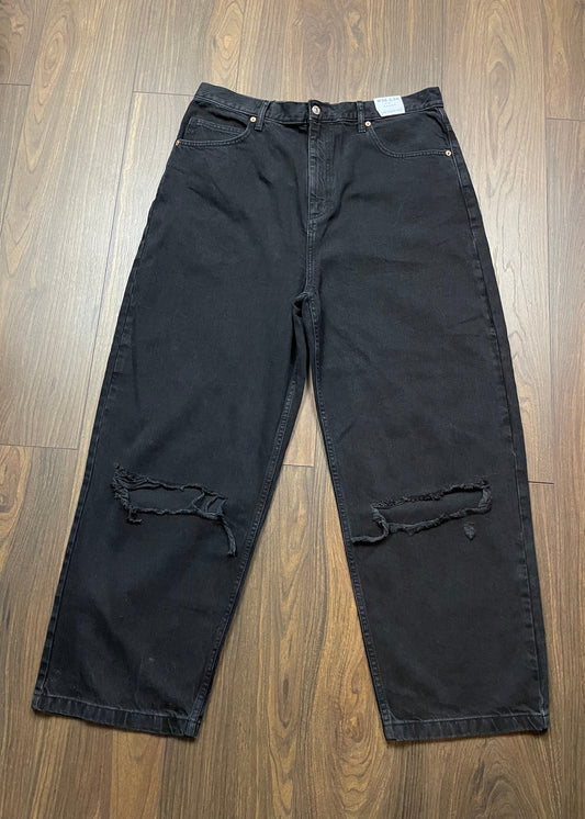 Stock, Γυναικείο Tζιν Παντελόνι TOPSHOP Baggy σε Μαύρο χρώμα (No. 46 - 2XL)