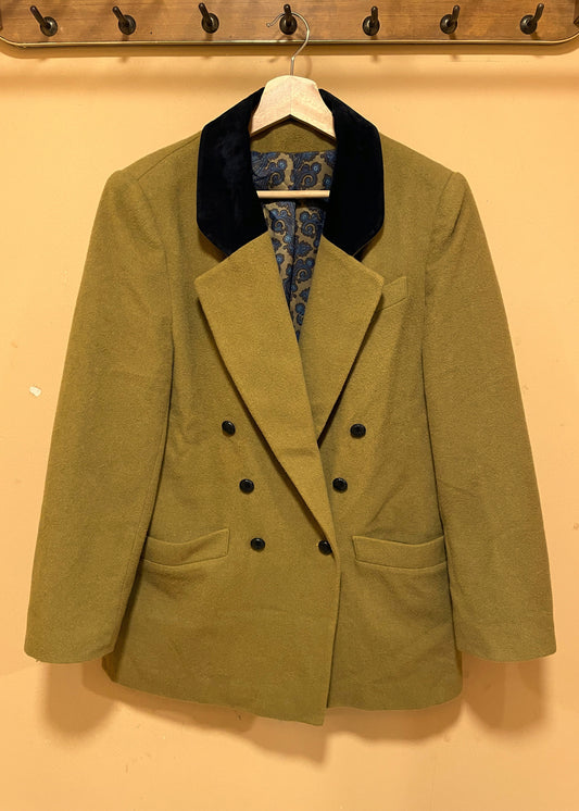Vintage Γυναικείο Σακάκι σε Λαδί χρώμα (Άνετο Medium-40)