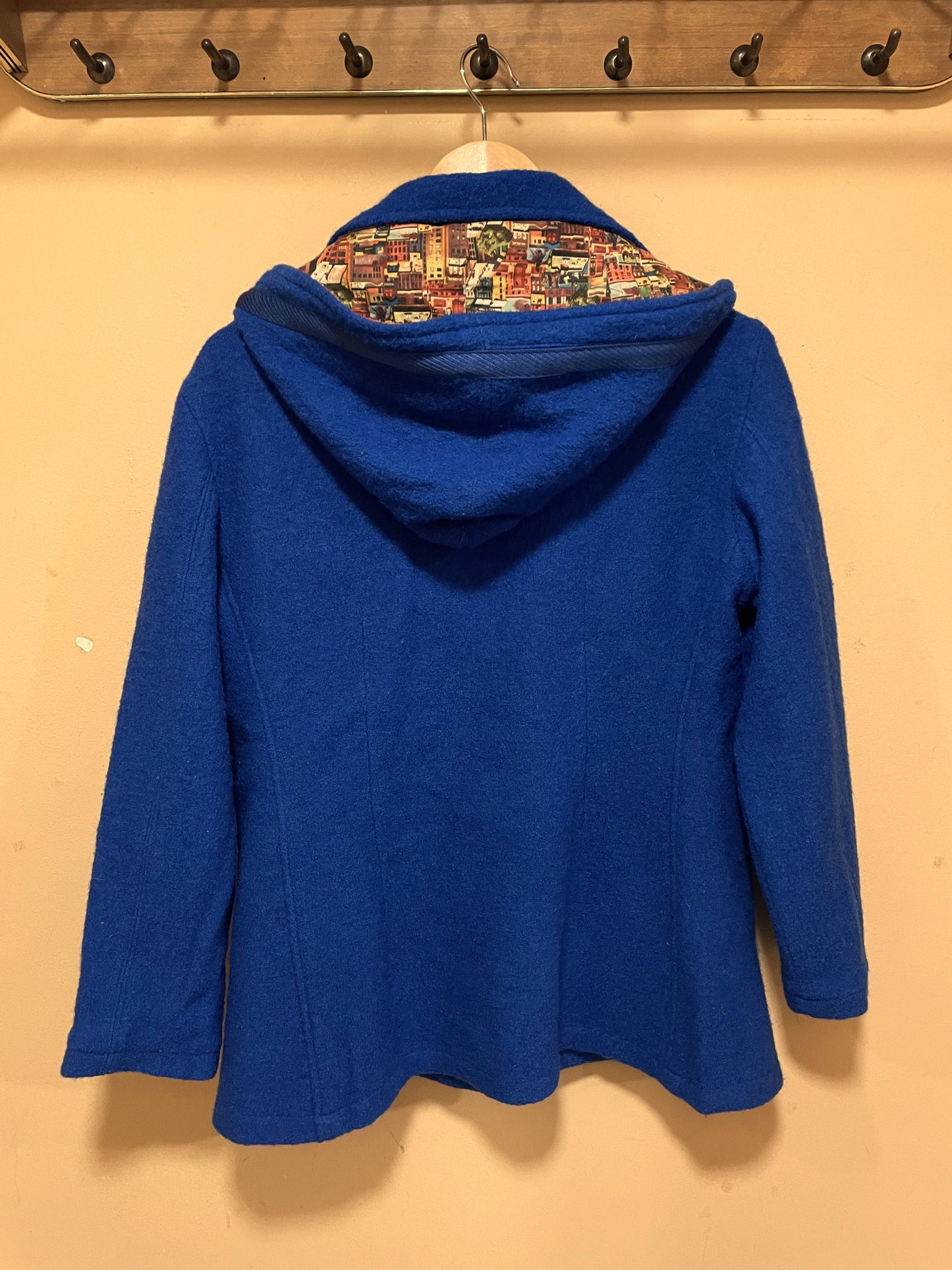 Vintage Γυναικείο Σακάκι με Κουκούλα σε Μπλε Ρουά (S/M)