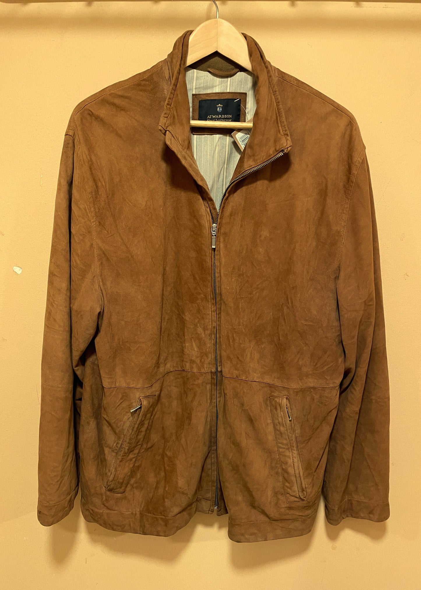 Δερμάτινο / Σουέτ Ανδρικό Τζάκετ PETER FITCH Finest Leatherwear σε Καφέ χρώμα (M/L)