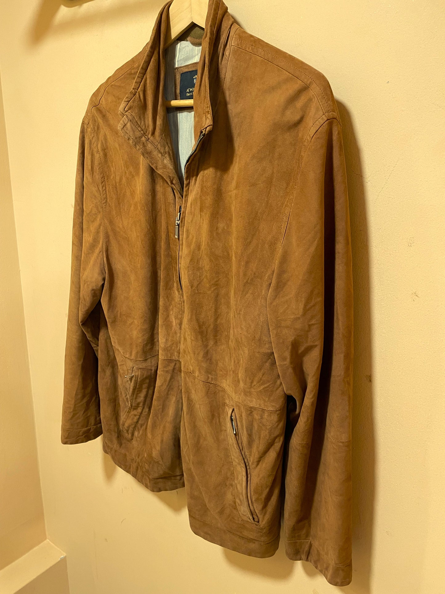 Δερμάτινο / Σουέτ Ανδρικό Τζάκετ PETER FITCH Finest Leatherwear σε Καφέ χρώμα (M/L)