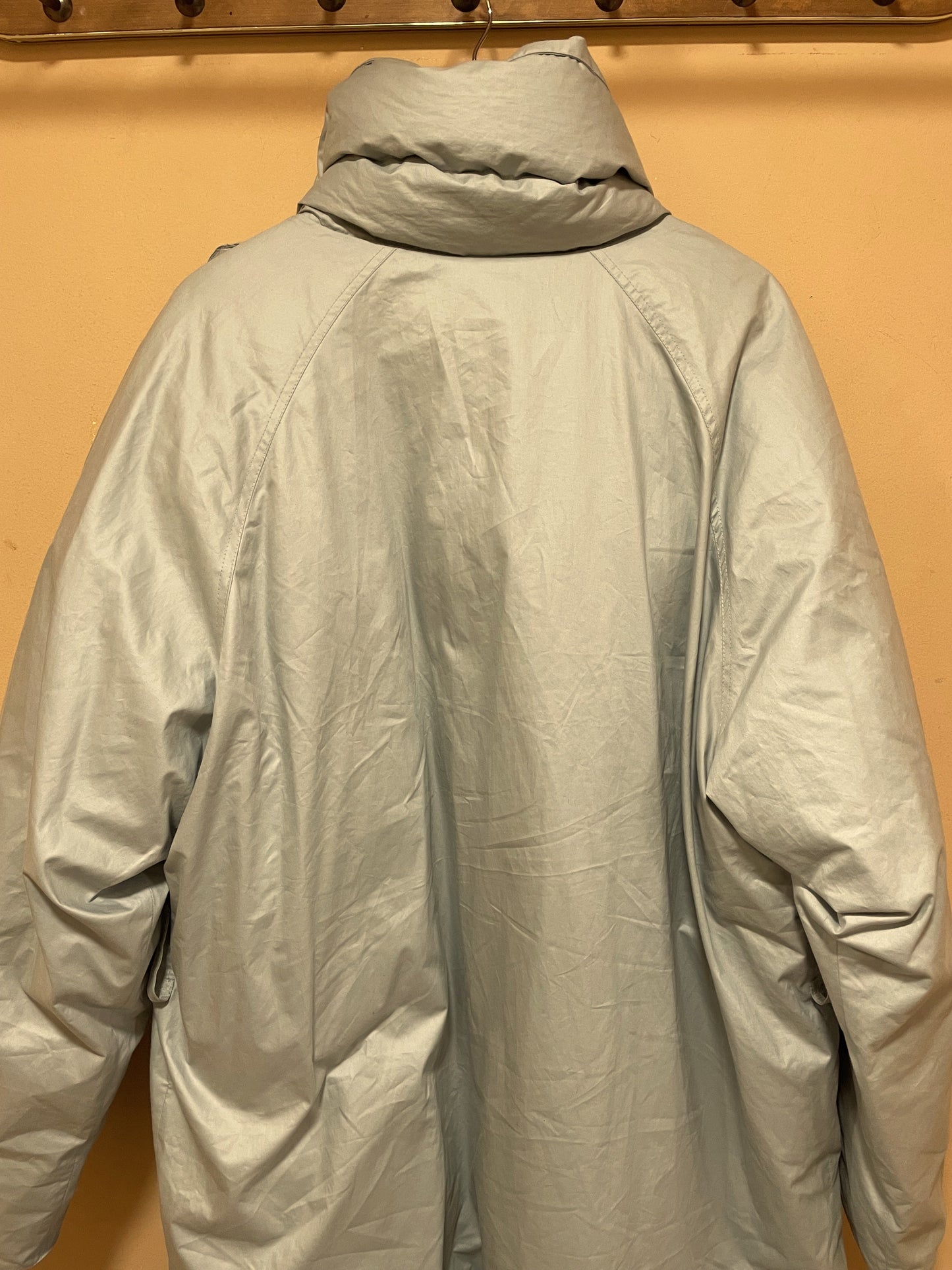 Vintage, Βαμβακερό, Μακρύ Ανδρικό Μπουφάν LOTHARS Paris σε Σιέλ του Πάγου χρώμα (Άνετο XL)