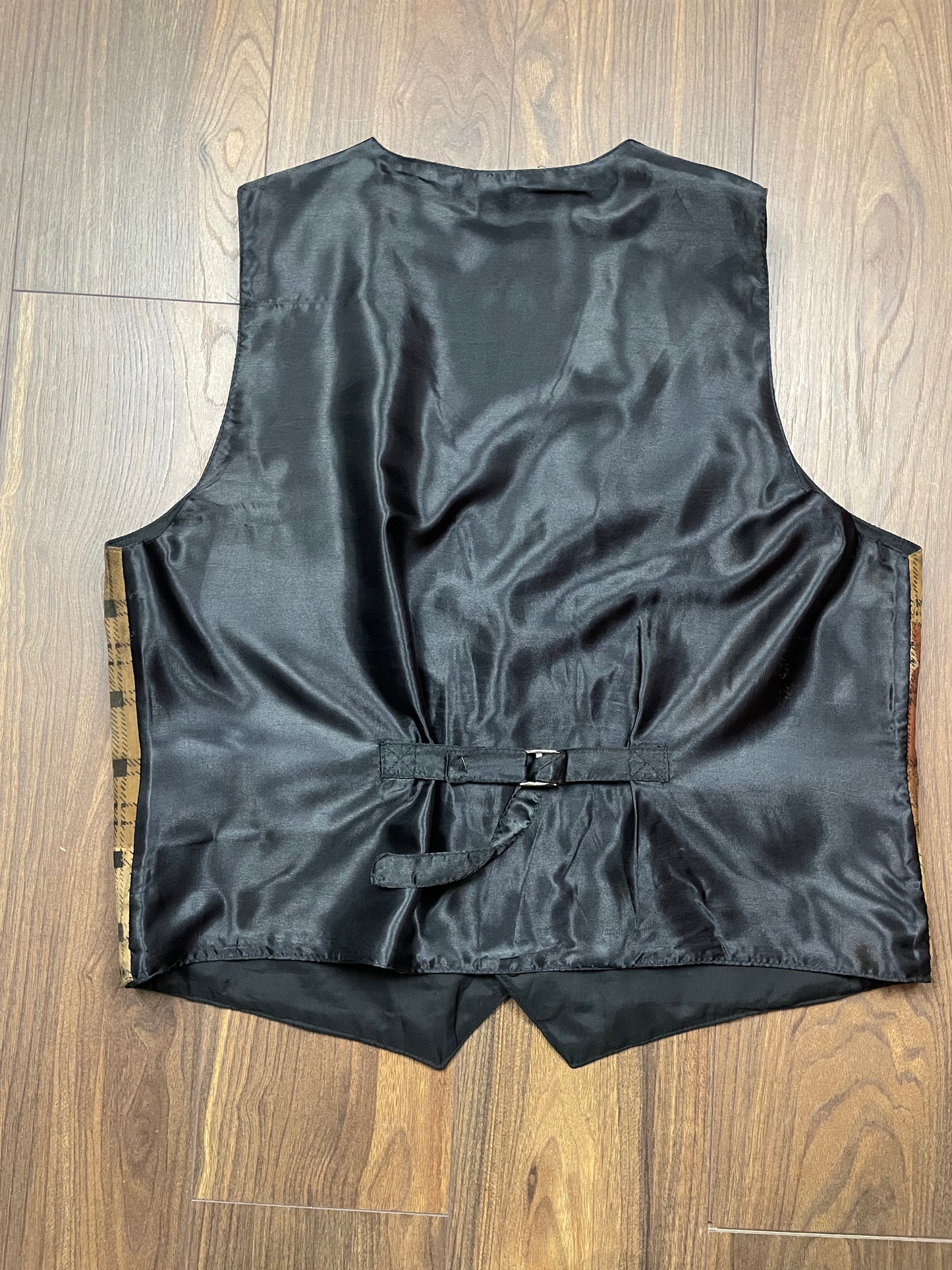 Vintage, Δερμάτινο Aνδρικό Γιλέκο σε Καφέ Χρώματα (XL/2XL)