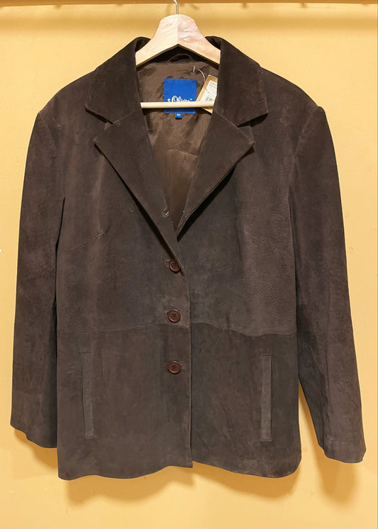 Δερμάτινο / Καστόρ Γυναικείο Τζάκετ S.OLIVER σε Σκούρο Καφέ χρώμα (Άνετο M/L - 40 (EUR))