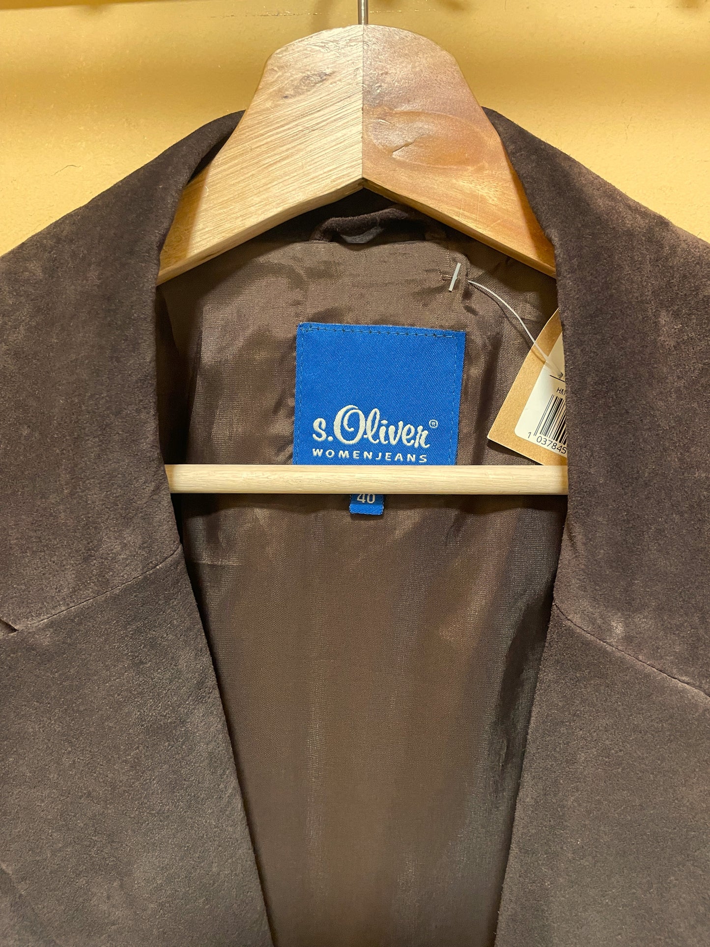 Δερμάτινο / Καστόρ Γυναικείο Τζάκετ S.OLIVER σε Σκούρο Καφέ χρώμα (Άνετο M/L - 40 (EUR))