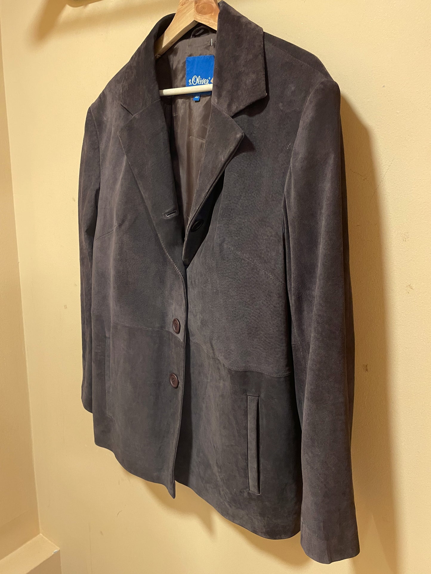 Δερμάτινο / Καστόρ Γυναικείο Τζάκετ S.OLIVER σε Σκούρο Καφέ χρώμα (Άνετο M/L - 40 (EUR))