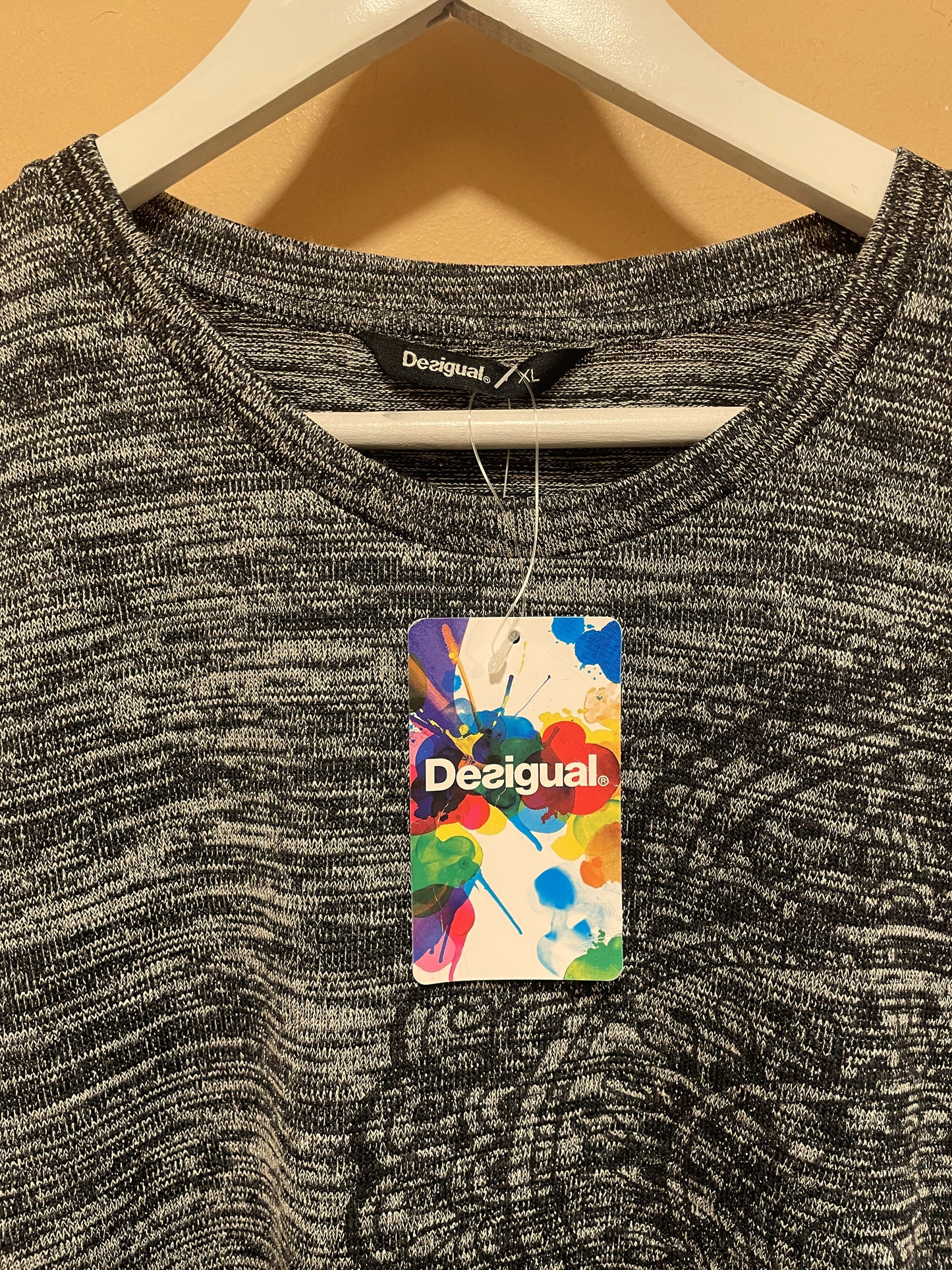 Stock, Γυναικεία Πλεκτή Μπλούζα DESIGUAL σε Γκρι χρώμα (Large)