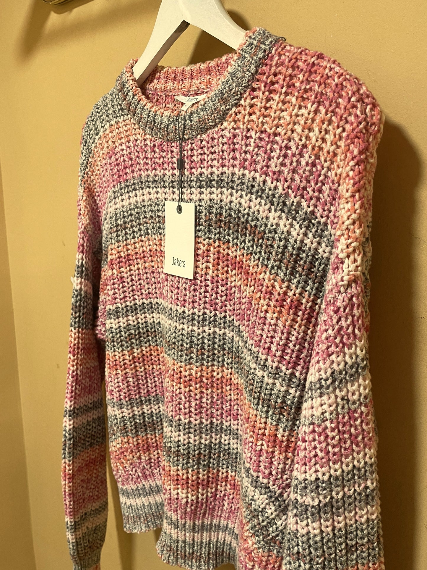 Stock, Γυναικεία Πλεκτή Μπλούζα/ Πουλόβερ JAKE'S (Άνετο M - καλύπτει μέχρι και L)