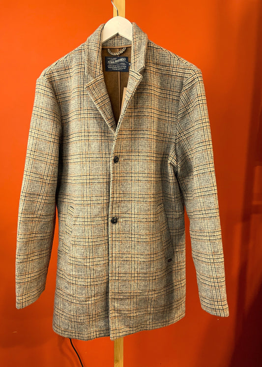 Καρό Ανδρικό Παλτό PETROL INDUSTRIES Co σε Καφέ Χρώμα (Medium)