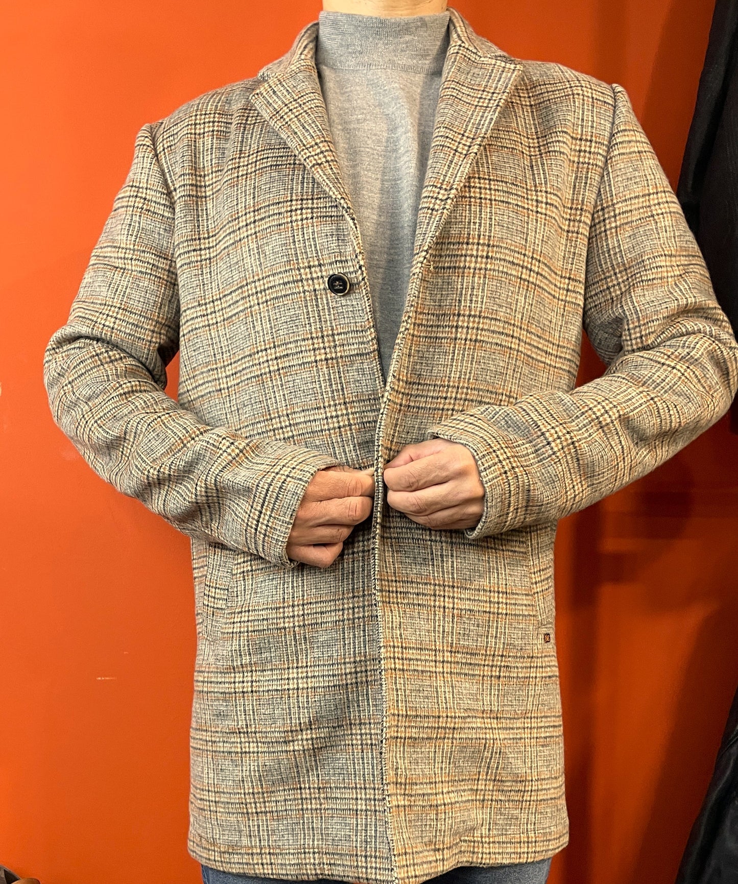 Καρό Ανδρικό Παλτό PETROL INDUSTRIES Co σε Καφέ Χρώμα (Medium)