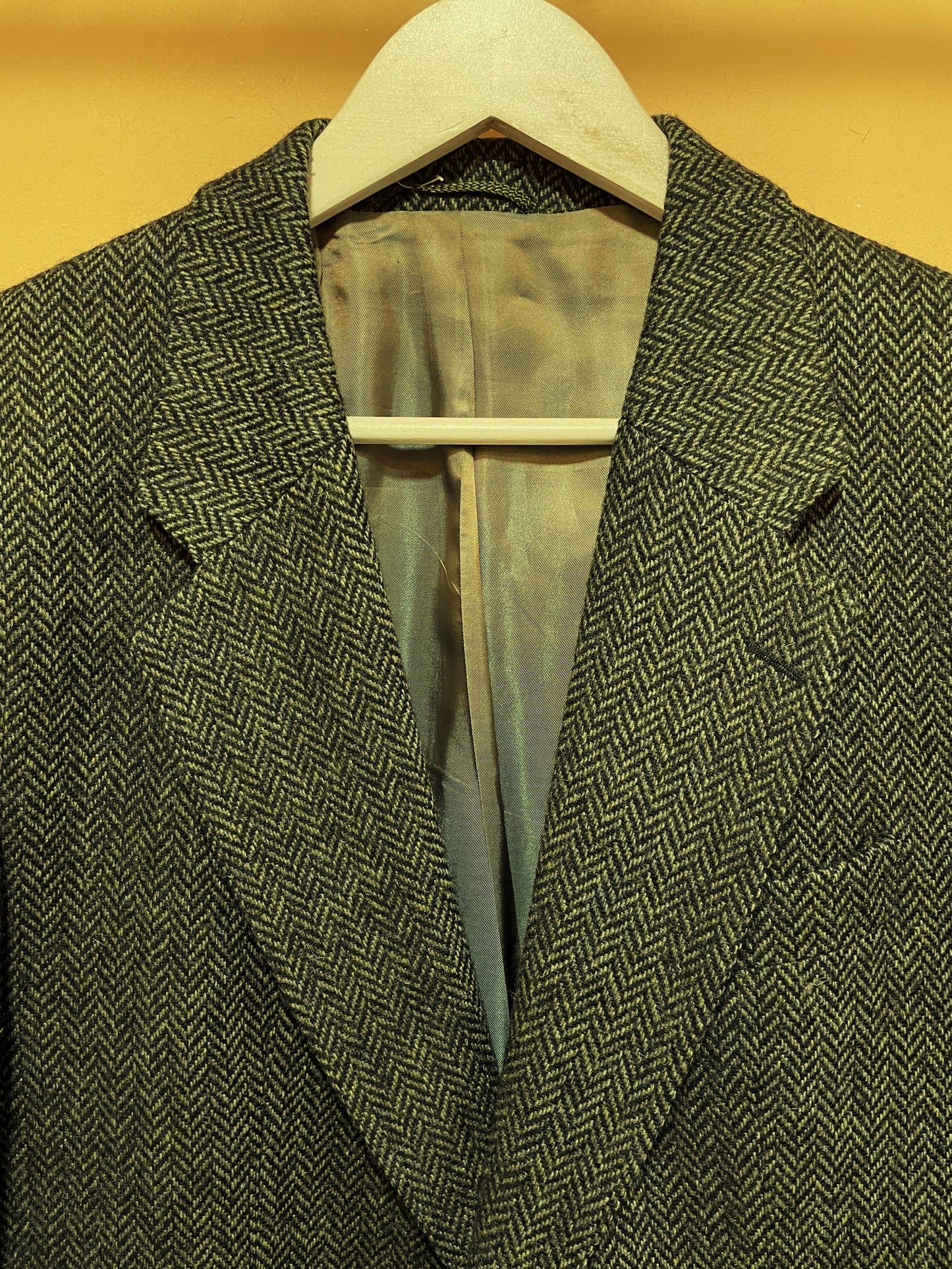 Vintage Ανδρικό Σακάκι σε Ψαροκόκκαλο TOPAS DESIGN σε Σκούρο, Κυπαρισσί Χρώμα (Medium)