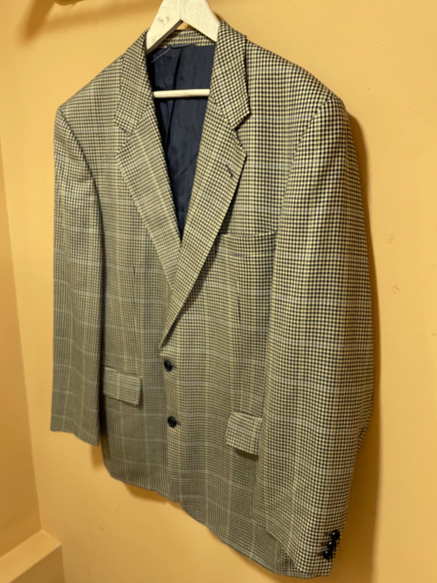 Μάλλινο, Πιε ντε Πουλ Ανδρικό Σακάκι ROY ROBSON σε Μπεζ / Λαδί - Σκούρο Μπλε Χρώμα (XL-54)