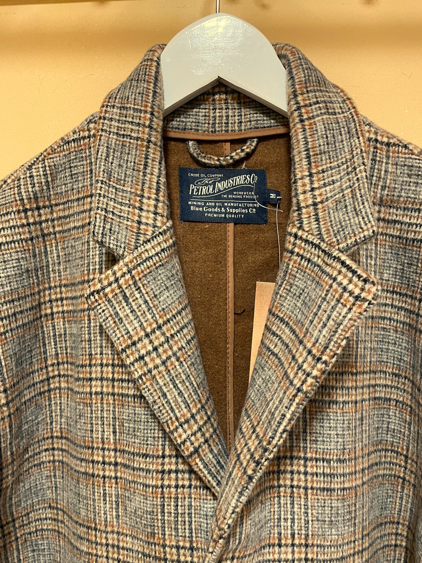 Καρό Ανδρικό Παλτό PETROL INDUSTRIES Co σε Καφέ Χρώμα (Medium)