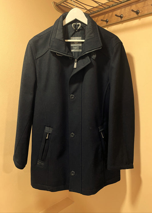 Ανδρικό Παλτό BUGATTI σε Μαύρο Χρώμα