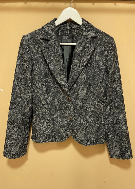 Vintage Γυναικείο Σακάκι DIKA σε Γκρι - Ασημί χρώμα